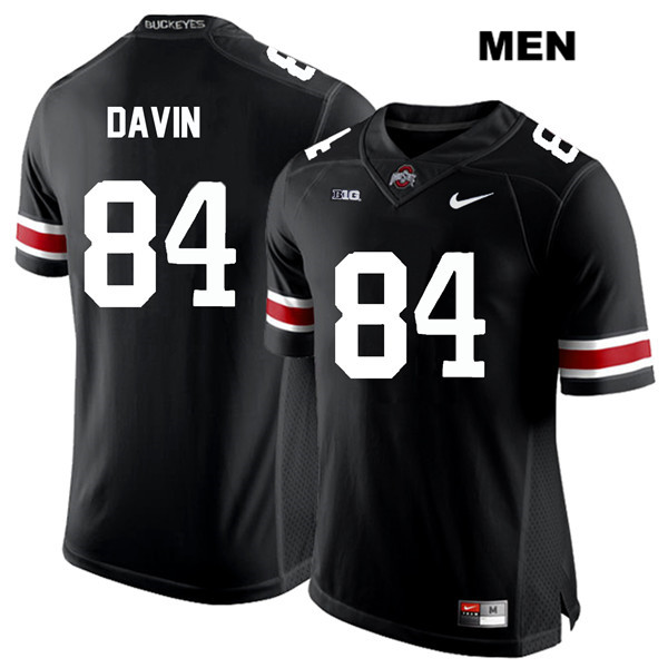 Ohio State Buckeyes Men's Brock Davin #84 White Number Black Authentic Nike College NCAA Stitched Football Jersey TZ19G27IK